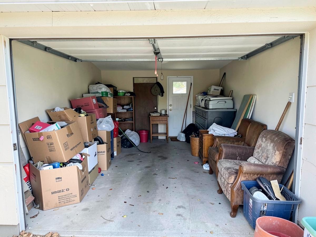 Garage cleanout — before
